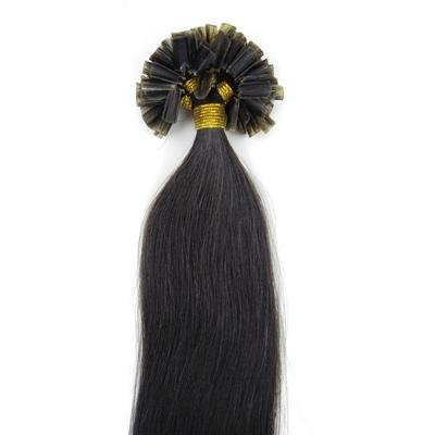 50 cm Hot Fusion Haarverlängerungen 1B# Schwarzbraun – | Fashiongirl
