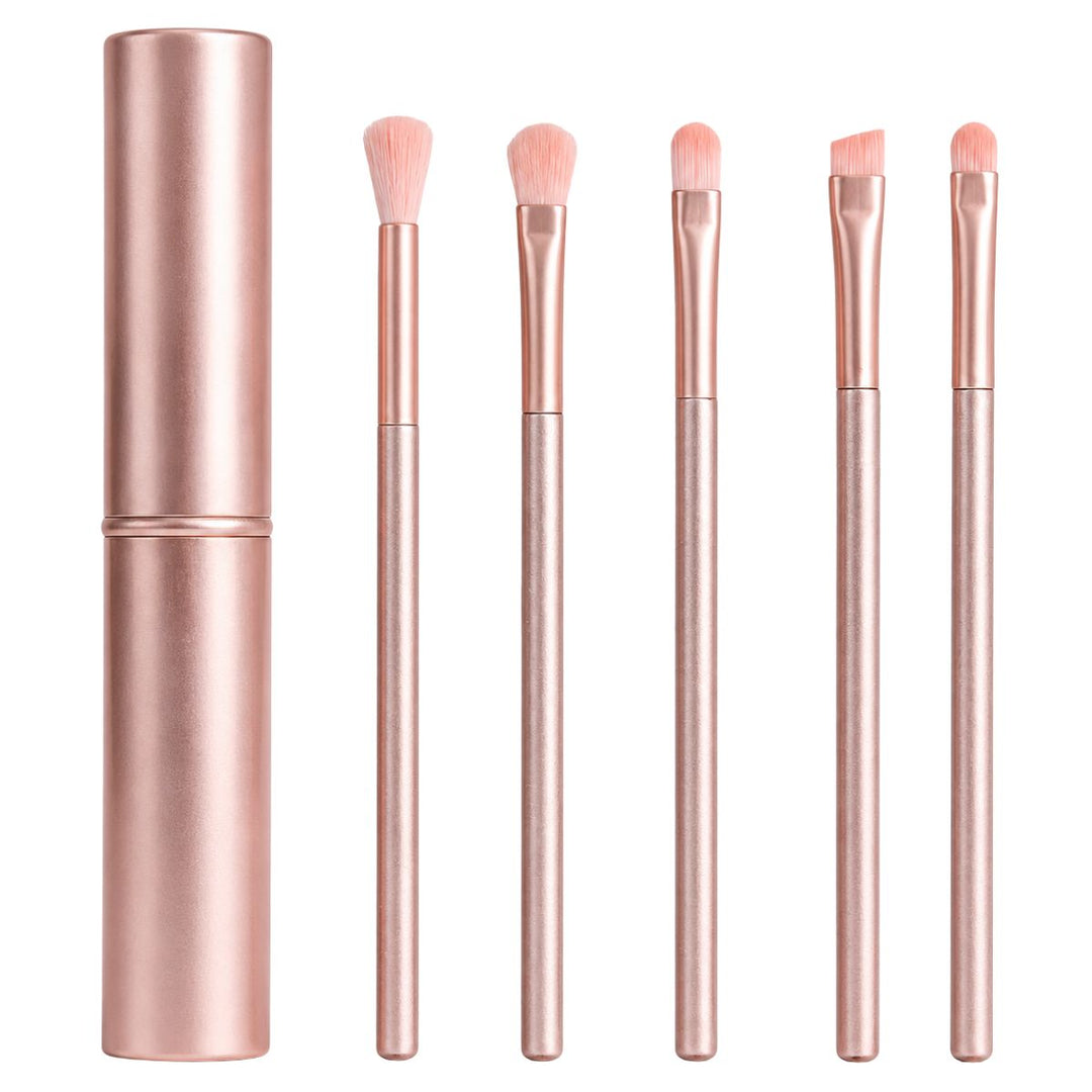 UNIQ Technique PRO Rose Lens Lidschattenpinsel-Set mit Aufbewahrungsbox (5-teilig)