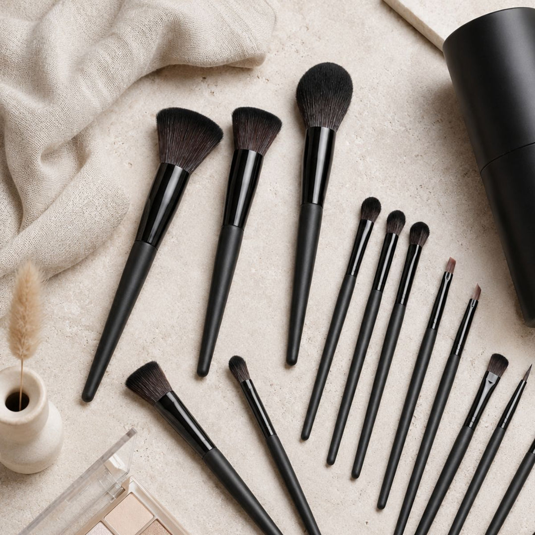 Technique PRO Raven Make-up Pinsel Set - 18 Professionelle Pinsel