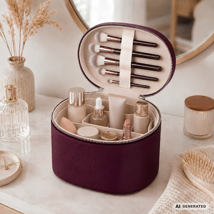 UNIQ Noemie Travel Beauty Case Organizer - Burgundy – image 5