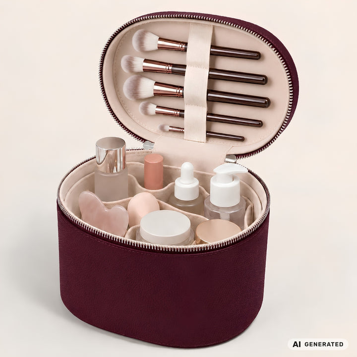 UNIQ Noemie Travel Beauty Case Organizer - Burgundy – image 9