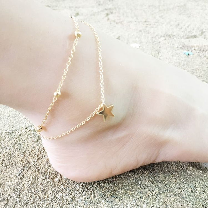Ankle Chain Star - | Fashiongirl
