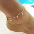 Fußkette mit Diamantanhänger – | Fashiongirl