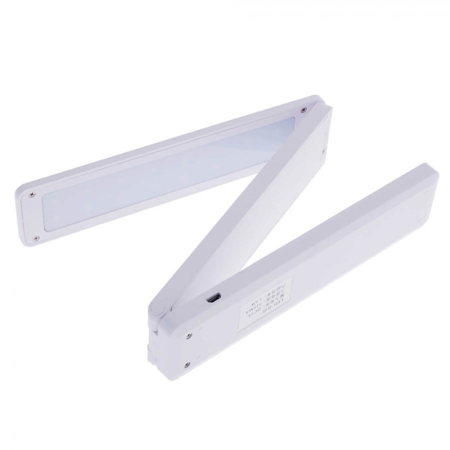 Batteriebetriebene LED-Lampe – Klappbare Schreibtischlampe – Weiß – | Fashiongirl