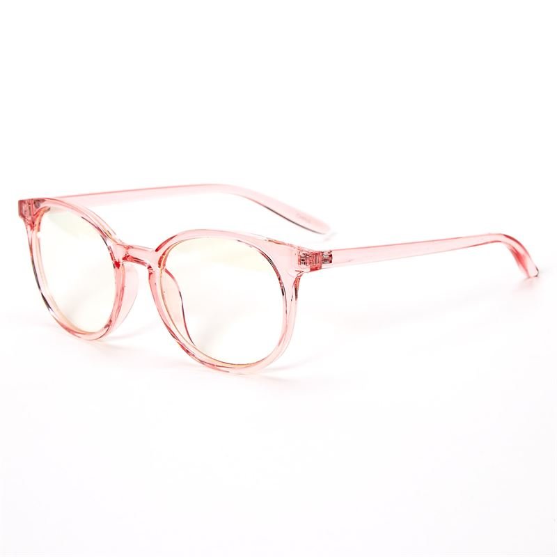 Blue Light glasses - Round frame pink, style 9 - | Fashiongirl