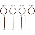 Bungee-Haargummi 1 Packung (10 Stück) – Braun – Haaraccessoires | Fashiongirl
