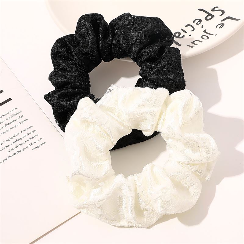 Chris Rubin Alice Scrunchie - White - Hair Accessories