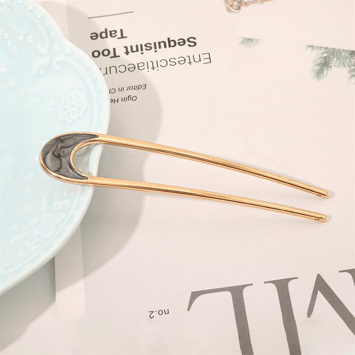 Chris Rubin Alina French Hairpin - Midnight - Hair Accessories