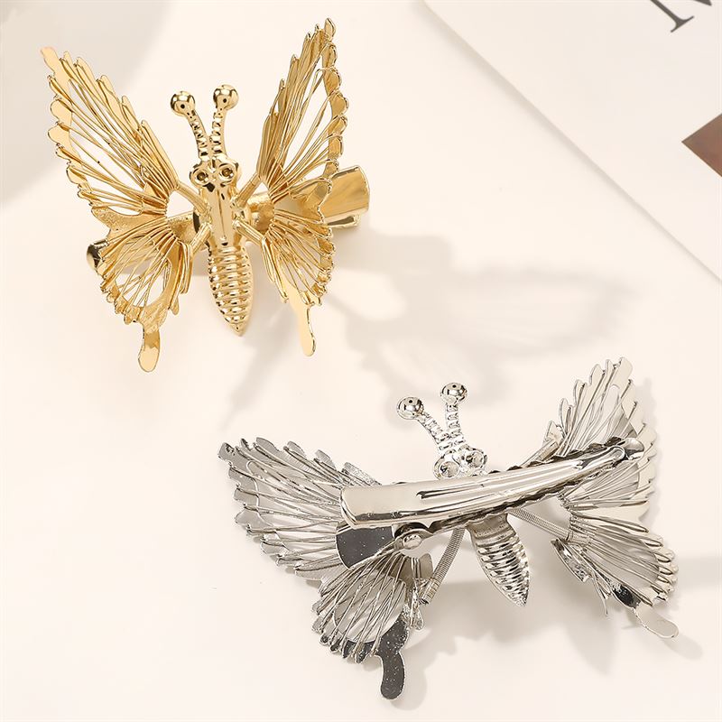 Chris Rubin Butterfly Hair Claw - Silver - Hair Accessories | Fashiongirl
