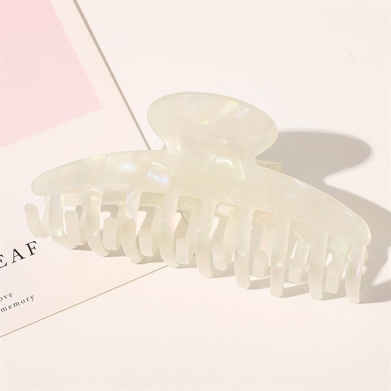 Chris Rubin Daze Hair Claw - White Marble - Hair Accessories | Fashiongirl