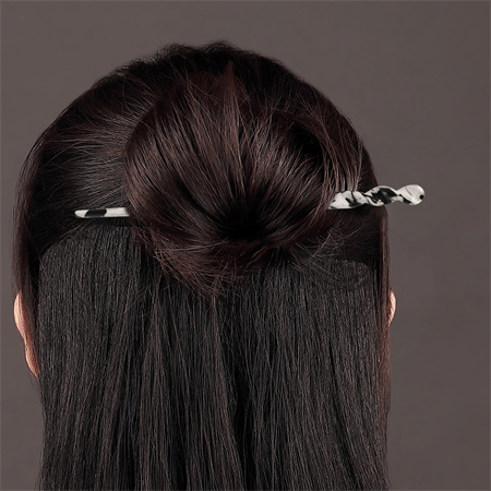 Chris Rubin Jade Hair Stick - Pink Marble - | Fashiongirl