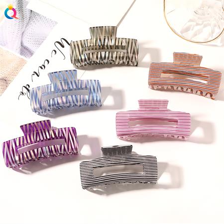 Chris Rubin Ruby Hair Claw - Chromatic Strips - Hair Accessories | Fashiongirl
