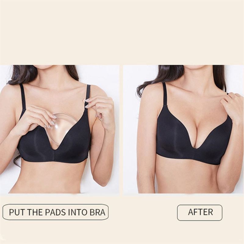 Clear silicone bra inserts - Oval (2 x 135 grams) - Shapewear | Fashiongirl