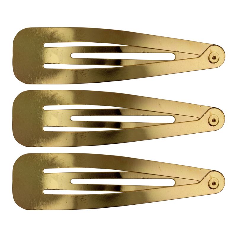 Klickverschluss-Haarspangen in Gold, klassisches Design – 12 Stück – | Fashiongirl