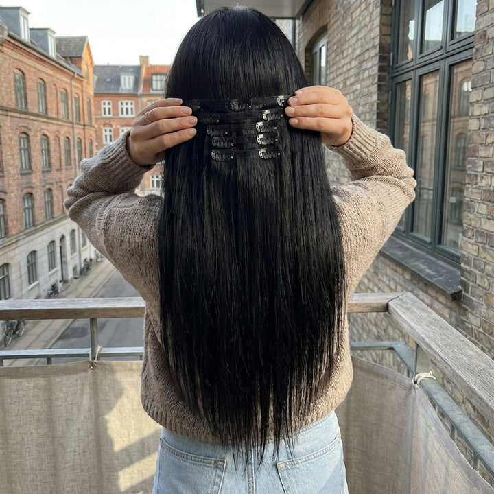 Clip In Extensions 1 black - Clip in Extensions - Fashiongirl