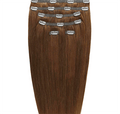 Clip-in-Haarverlängerungen #6 Hellbraun – 7 Sets – 60 cm | Gold24 – | Fashiongirl
