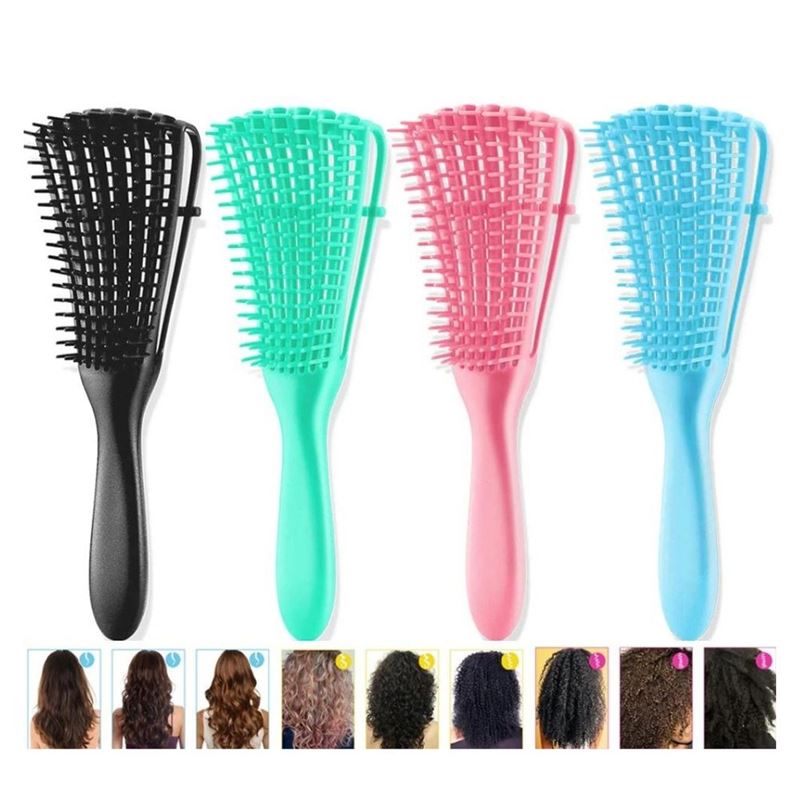 Curved Flex Hair Brush - Purple - Hair Styling tool | Fashiongirl