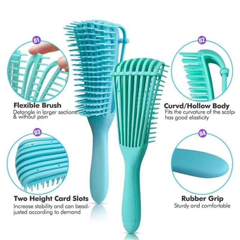 Curved Flex Hair Brush - Purple - Hair Styling tool | Fashiongirl