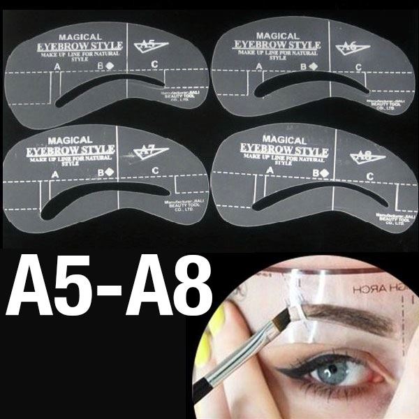 Augenbrauenvorlagen – Augenbrauenschablonen (A5 – A8) – 4 Stück – | Fashiongirl