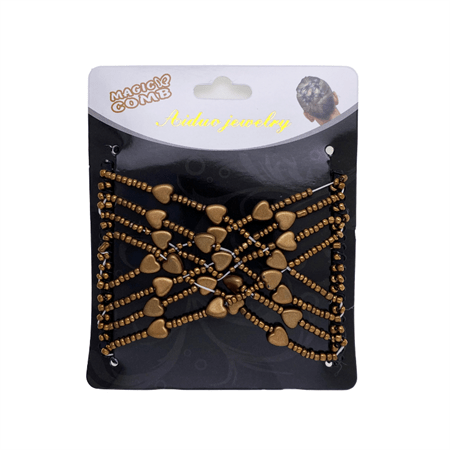 EZ Combs elastic hair comb - Caramel Bronze - | Fashiongirl