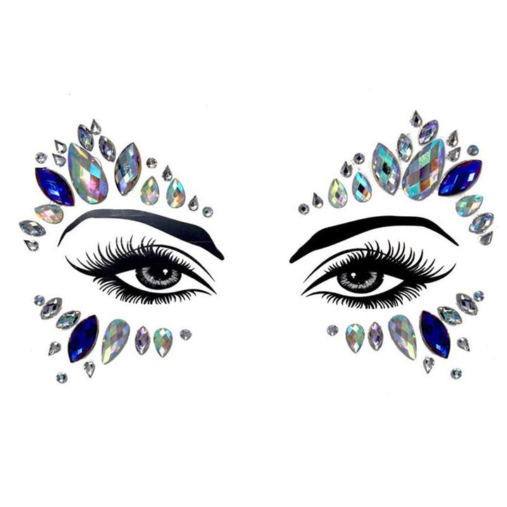 Face Jewels - Face jewellery with rhinestones/diamonds (YT - 12) - | Fashiongirl