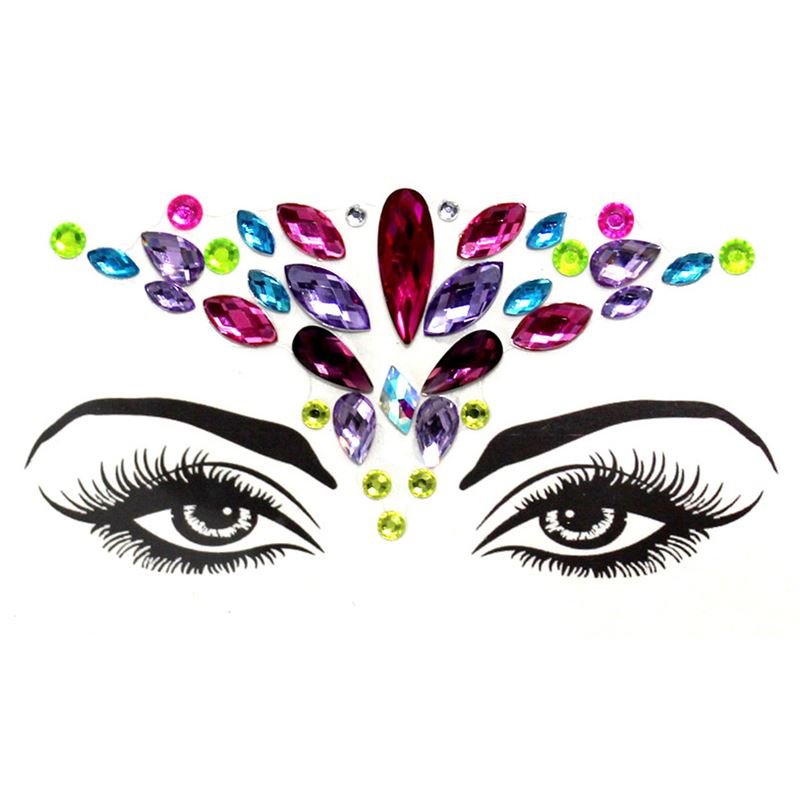 Face Jewels - Face jewellery with rhinestones/diamonds (YT - 13) - | Fashiongirl