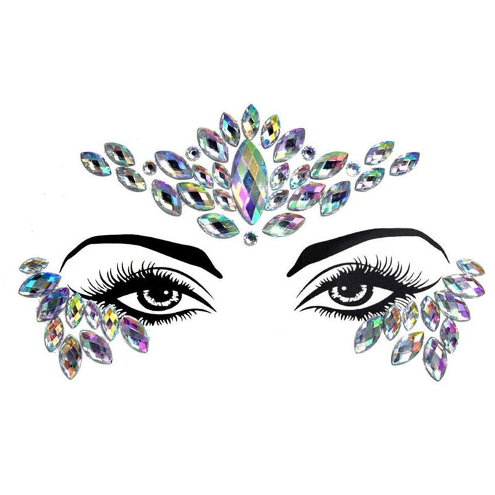 Face Jewels - Face jewellery with rhinestones/diamonds (YT - 23) - | Fashiongirl