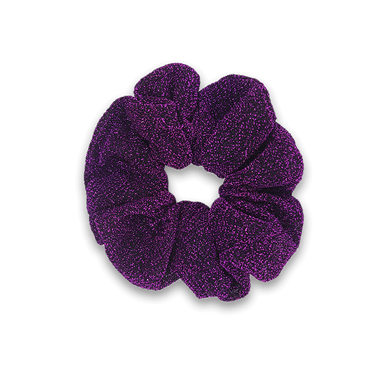 Glitter Scrunchie - Purple - Hair Accessories