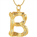 Gold Bamboo Alphabet / Letter Necklace – B – | Fashiongirl