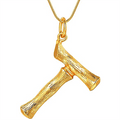 Gold Bamboo Alphabet / Letter Necklace – T – | Fashiongirl
