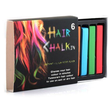 Hair Chalk pack with 6 hair chalks / hair crayons - Hair Accessories | Fashiongirl