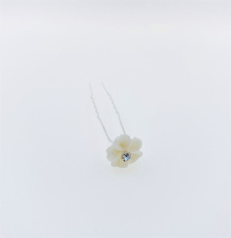 Hair decoration Hair pins White Flower - 20 pcs - Hair Accessories | Fashiongirl