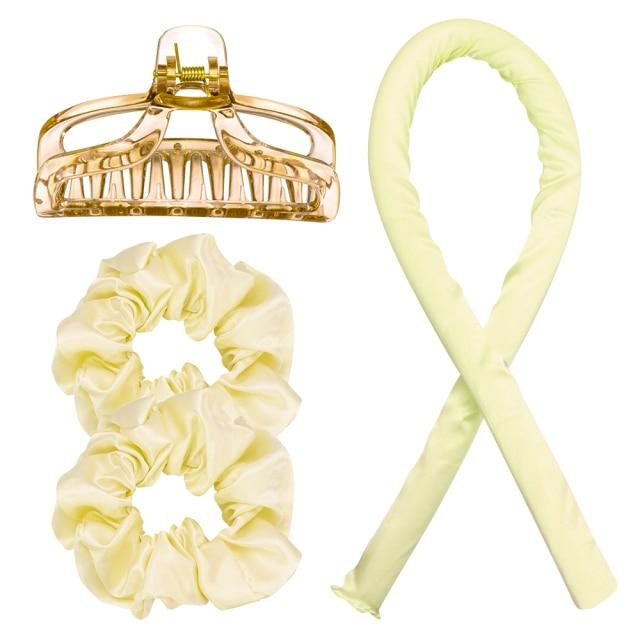 Heatless Hair Curler - Yellow - Hair Styling tool | Fashiongirl