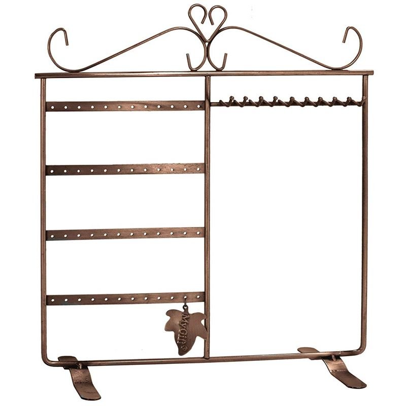 Jewellery stand for earrings, necklaces, finger rings, bronze/copper - | Fashiongirl