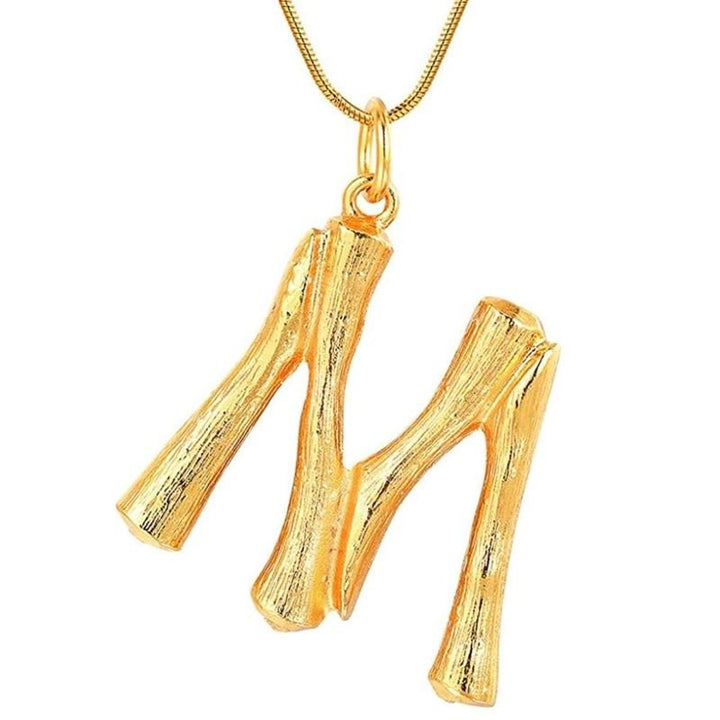 Letter necklace - Bamboo fl. variants - | Fashiongirl