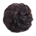 Messy Bun Haargummi mit lockigem Kunsthaar – Nr. 2/33 Dunkelbraun & Dunkelrotbraun gemischt – Haaraccessoires |