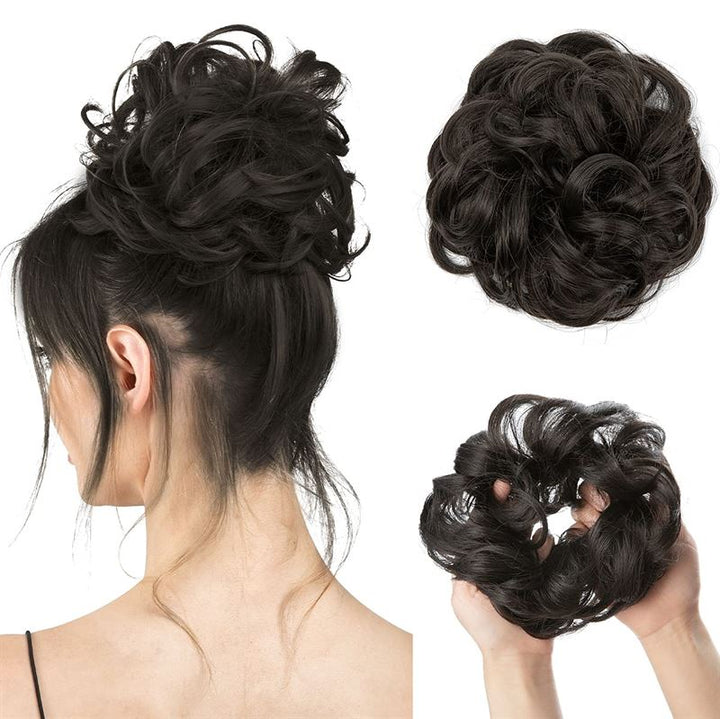 Messy Curly Hair for bun #4 - Black Brown - Hair Accessories | Fashiongirl