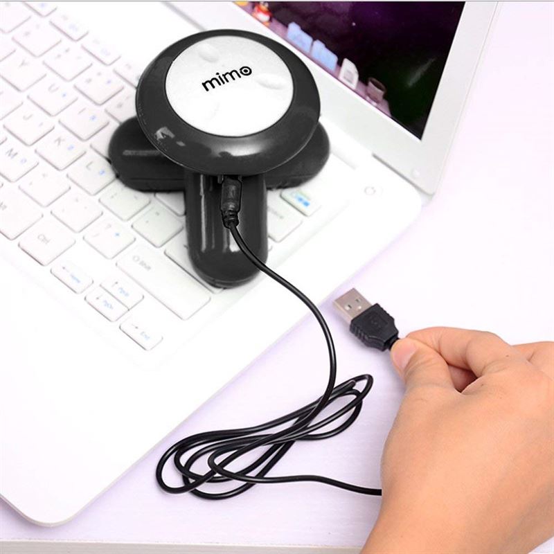 Mini massager with USB, black - | Fashiongirl