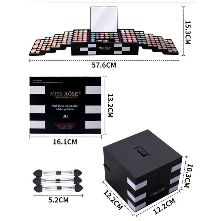 Miss Rose Blockbuster 3D Makeup Eyebrow Palette Kit - 148 colours - | Fashiongirl