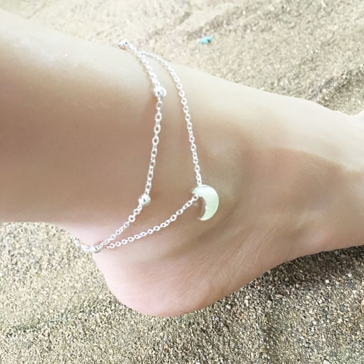 Moon ankle chain - | Fashiongirl