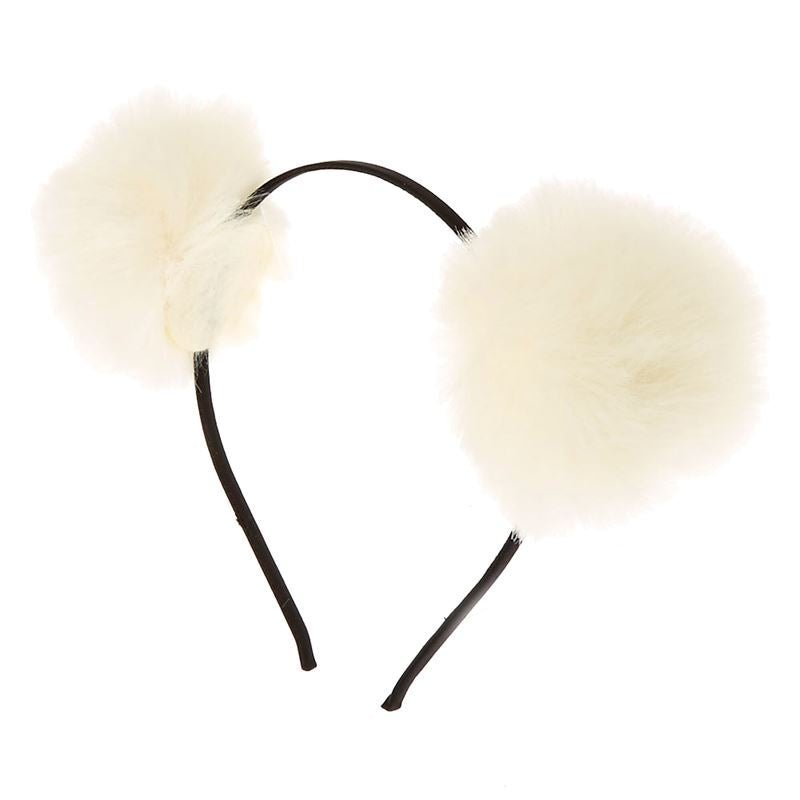 Ombre Pom Pom Headband - Ivory - Hair Accessories