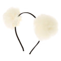 Ombre Pom Pom Stirnband – Elfenbein – Haaraccessoires