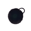 Pom Pom Fur mit Haargummi – Schwarz – Haaraccessoires | Fashiongirl