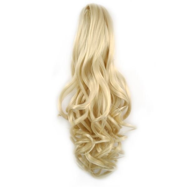 Ponytail Ponytail with hair clip, Curly - blonde #613 - | Fashiongirl