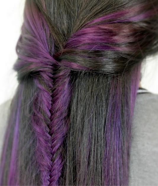 Lila, 50 cm – Crazy Colour Clip On – | Fashiongirl