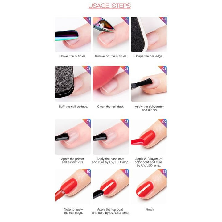 ROSALIND Basic Gel Polishes Kit / Nail Polish (SET A) - | Fashiongirl