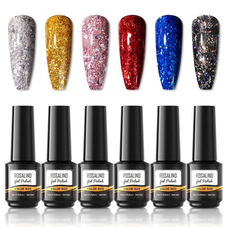 ROSALIND Glitter Gel Polishes / Nail Polish (RAI - JLTC6 - 10) - | Fashiongirl