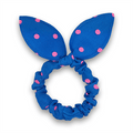 Haargummi mit Schleife – Blau mit rosa Punkten – Haaraccessoires