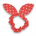 Scrunchie with bow - Pink with white dots - Hair Accessories
