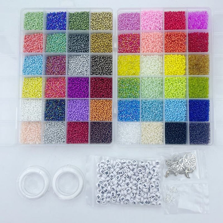 Seed / Rocailles Beads Kiera Kit - KREA DIY Jewellery Kit with different beads - 35000 pcs - | Fashiongirl